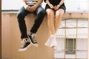 people wearing sneakers